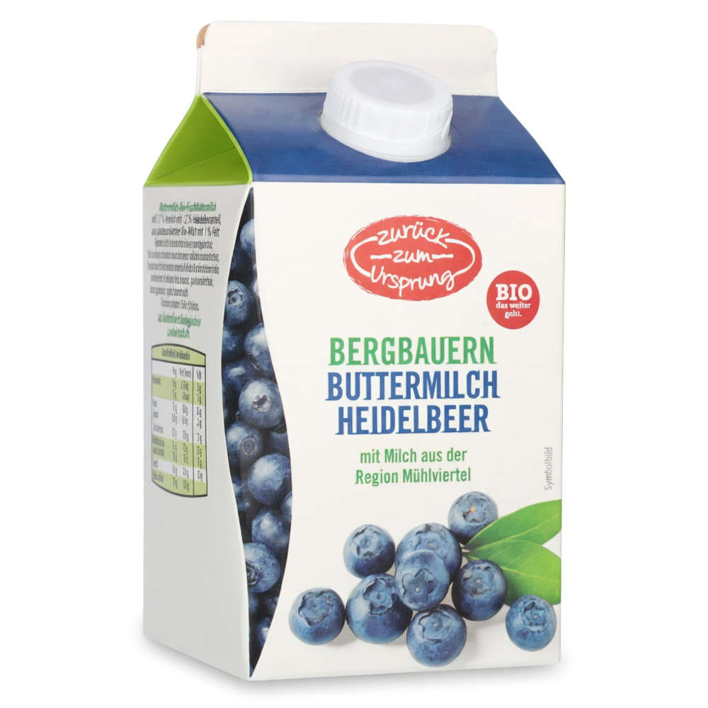 ZURÜCK ZUM URSPRUNG Buttermilch Heidelbeer Bio