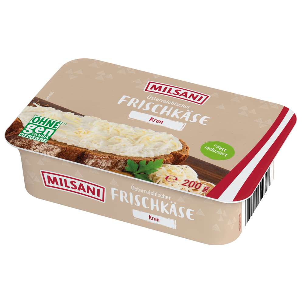 Austria product data sample: MILFINA Frischkäse Kren 200g