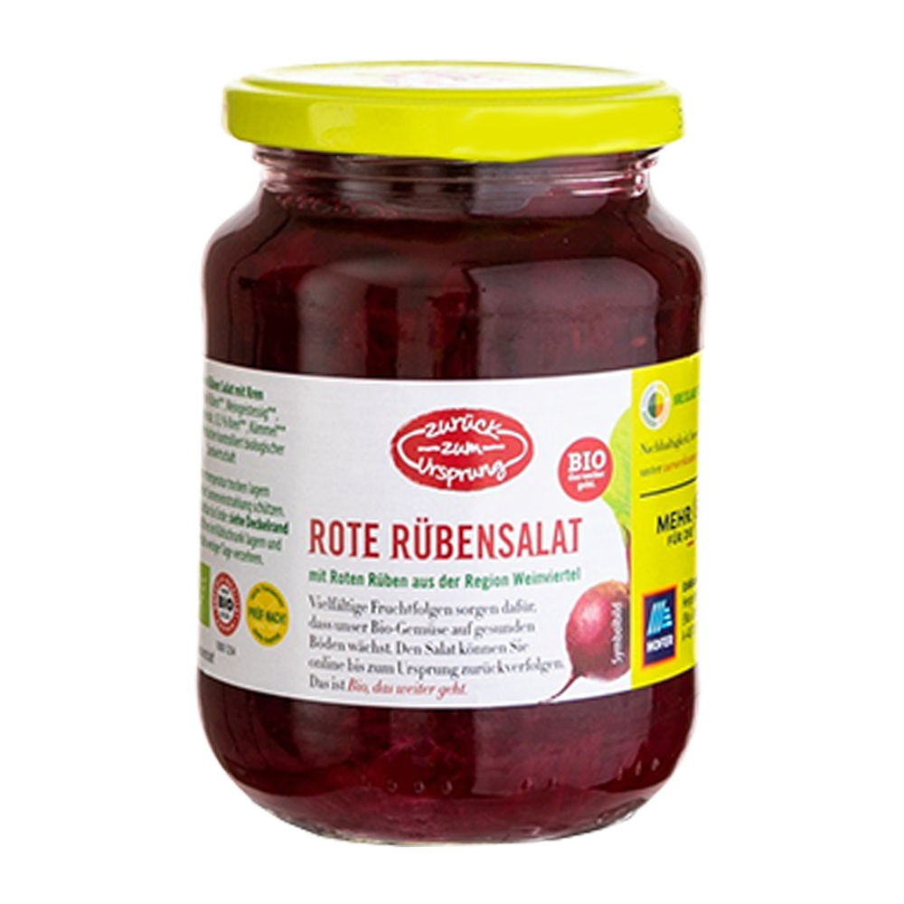 ROKSH Sauerkonserven ZURÜCK ZUM URSPRUNG Bio Rote Rübensalat 330g