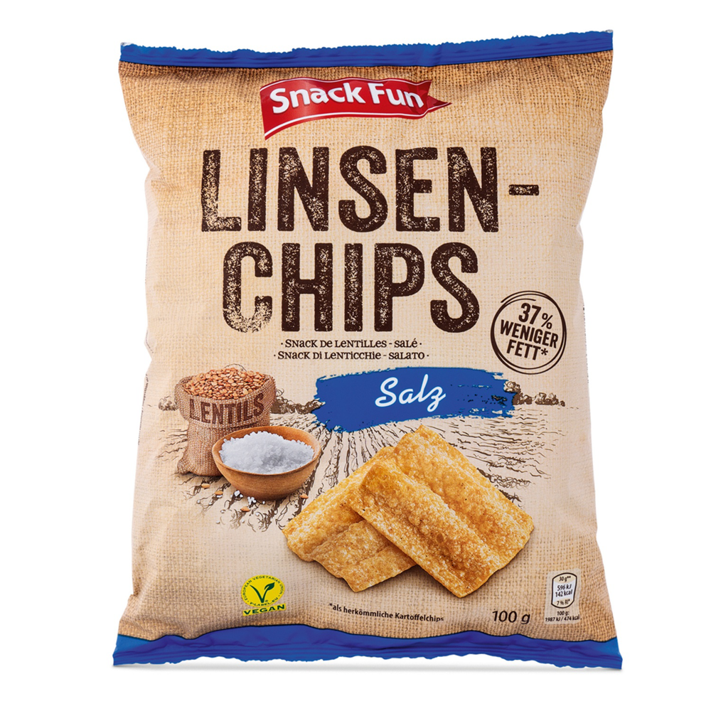 ROKSH Chips SNACK FUN Linsen-Chips Salz 100g
