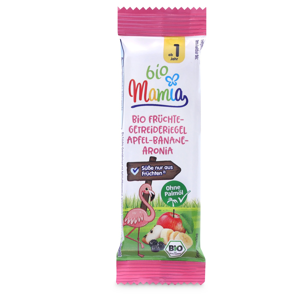Austria product data sample: MAMIA BIO Früchteriegel Apfel Banane Aronia 25g