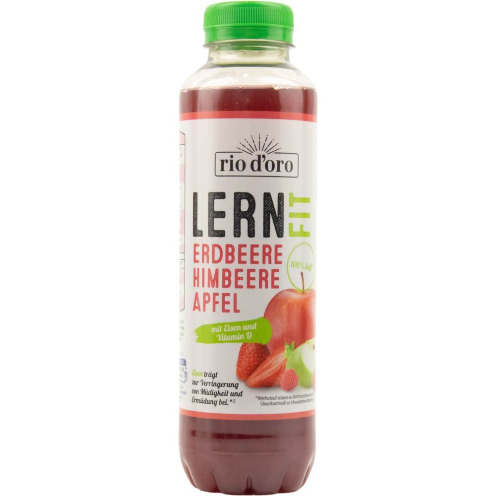 ROKSH Fruchtsäfte RIO D´ORO Lernfit Erdbeer-Himbeer-Apfel Saft 500ml