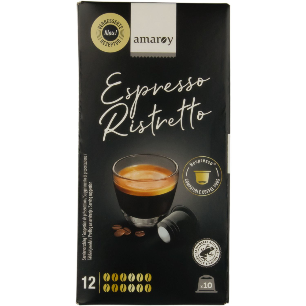 Roksh Kaffee Kakao Co Amaroy Kaffeekapseln Espresso Ristretto G