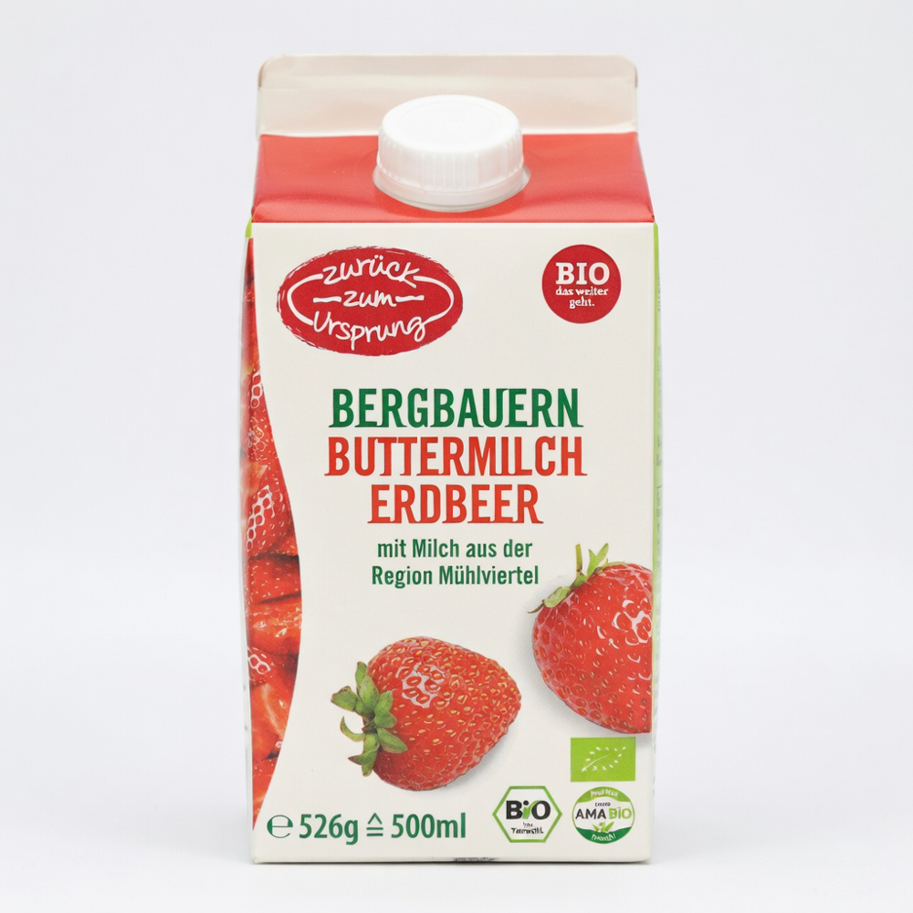 Zurück zum Ursprung Buttermilch Erdbeer Bio
