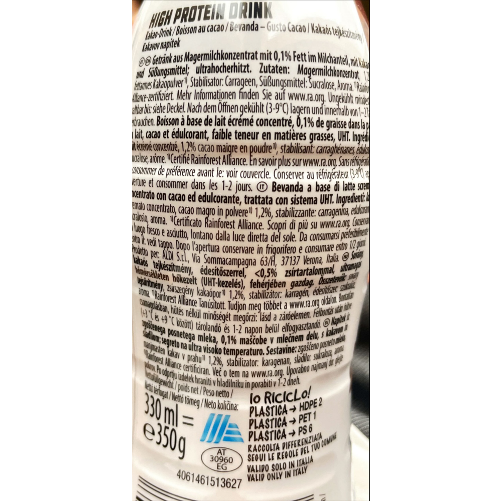 ROKSH Haltbare Milch, Sahne & Co CRANE High Protein Drink Kakao 350g