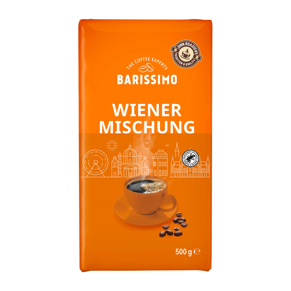 Austria product data sample: BARISSIMO Wiener Mischung Röstkaffee gemahlen 500g