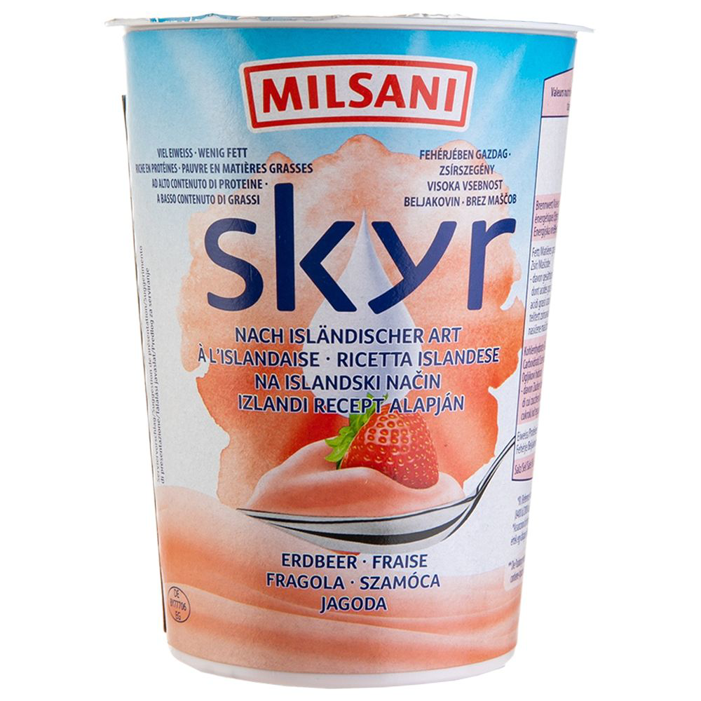 ROKSH Joghurt &amp; Topfen MILSANI Skyr Frucht Erdbeer 500g