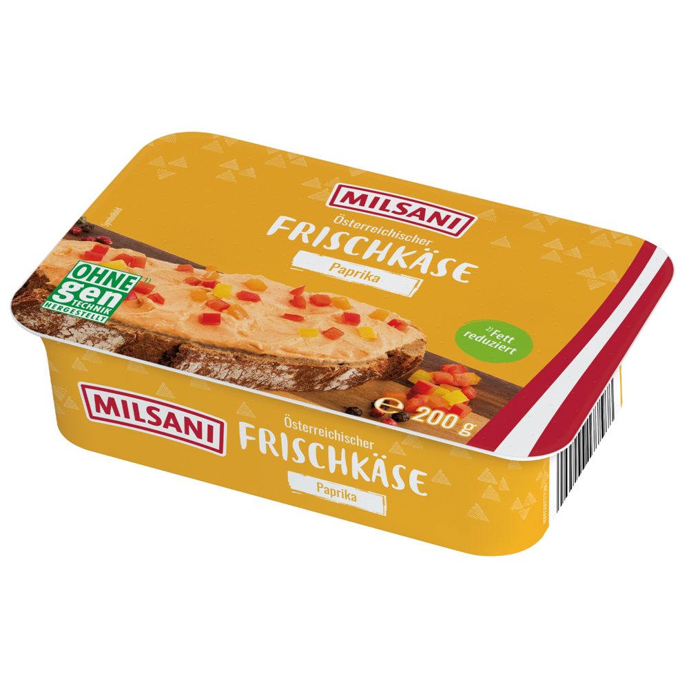 Austria product data sample: MILFINA Frischkäse Paprika 200g