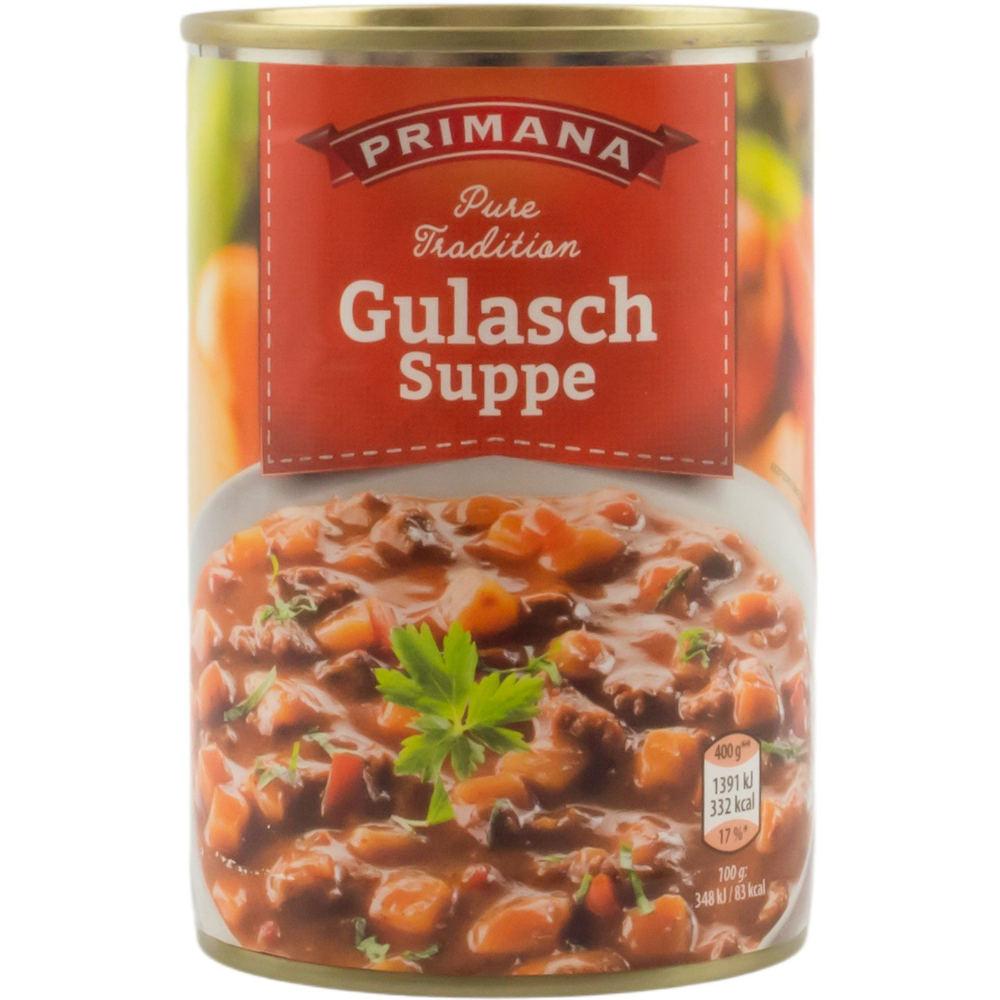 ROKSH Fertiggerichte &amp; Suppen PRIMANA Gulasch Suppe 400g HOFER