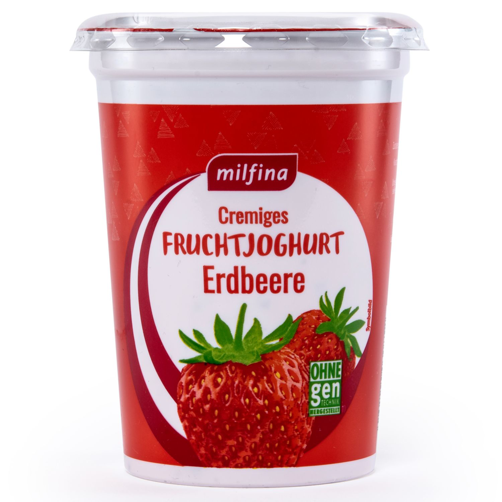 ROKSH Fruchtjoghurt MILFINA Cremiges Fruchtjoghurt Erdbeere 500g