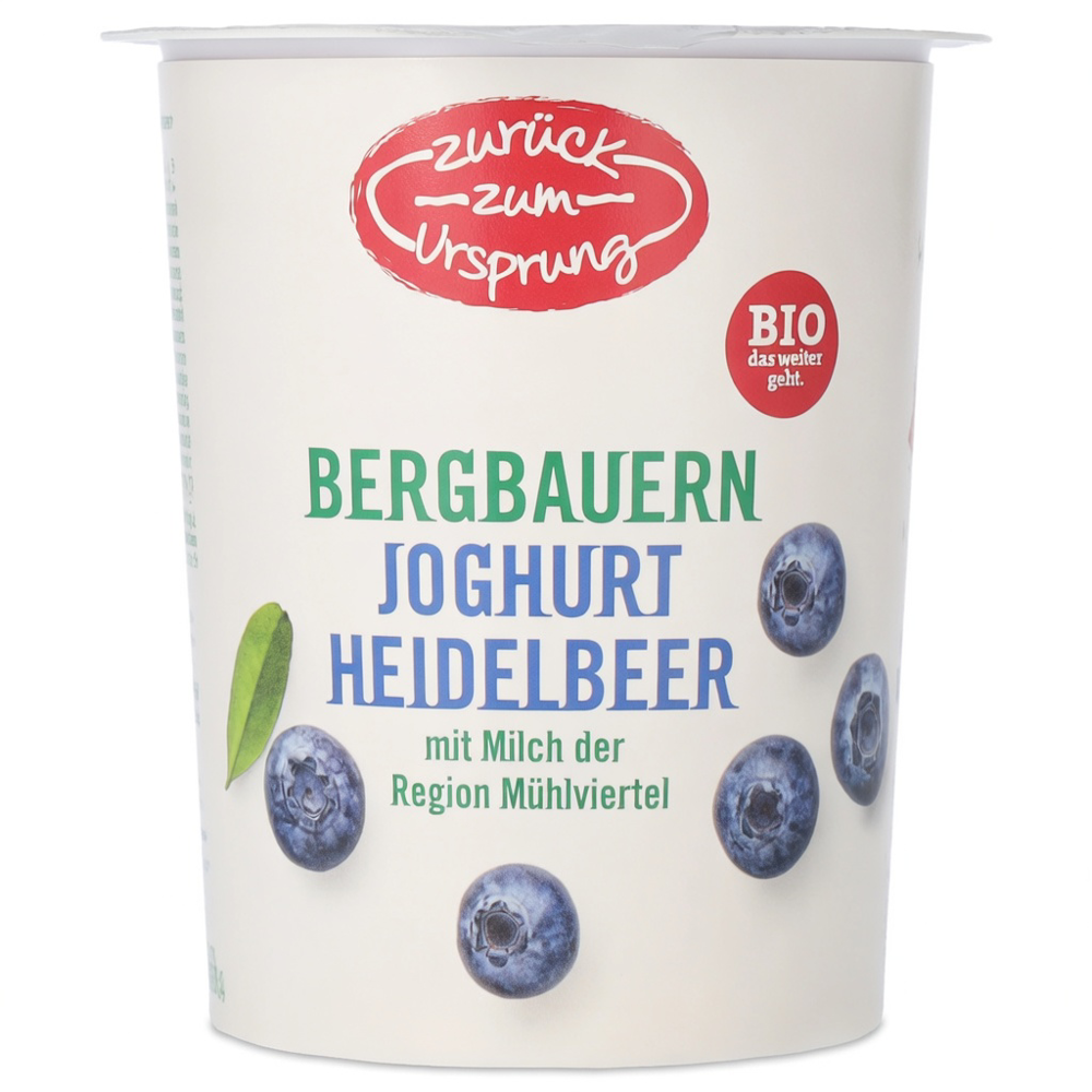 ZURÜCK ZUM URSPRUNG Joghurt Heidelbeer Bio
