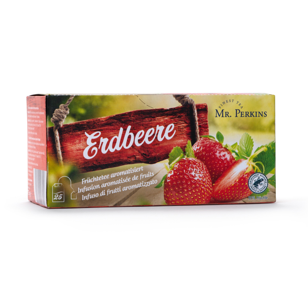 MR. PERKINS Früchtetee Erdbeere 25x3g