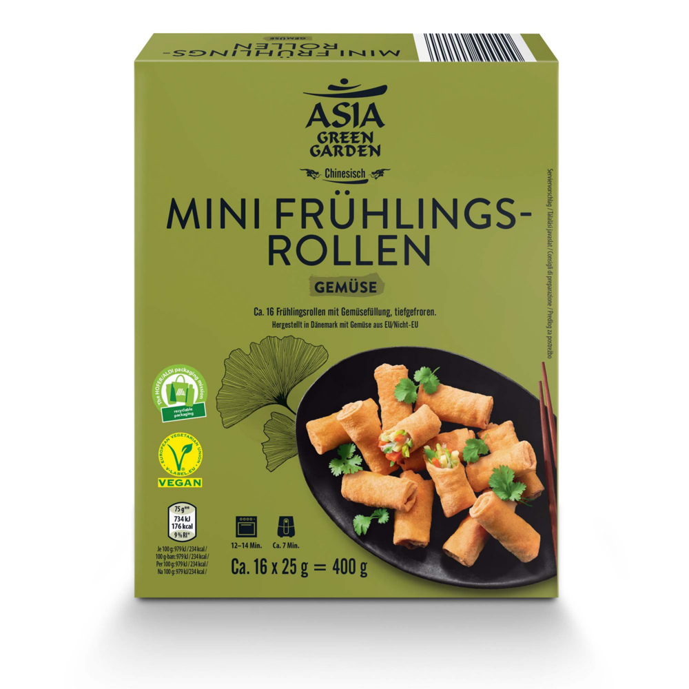 ROKSH Pizza &amp; Fertiggerichte ASIA GREEN GARDEN Frühlingsrolle Gemüse