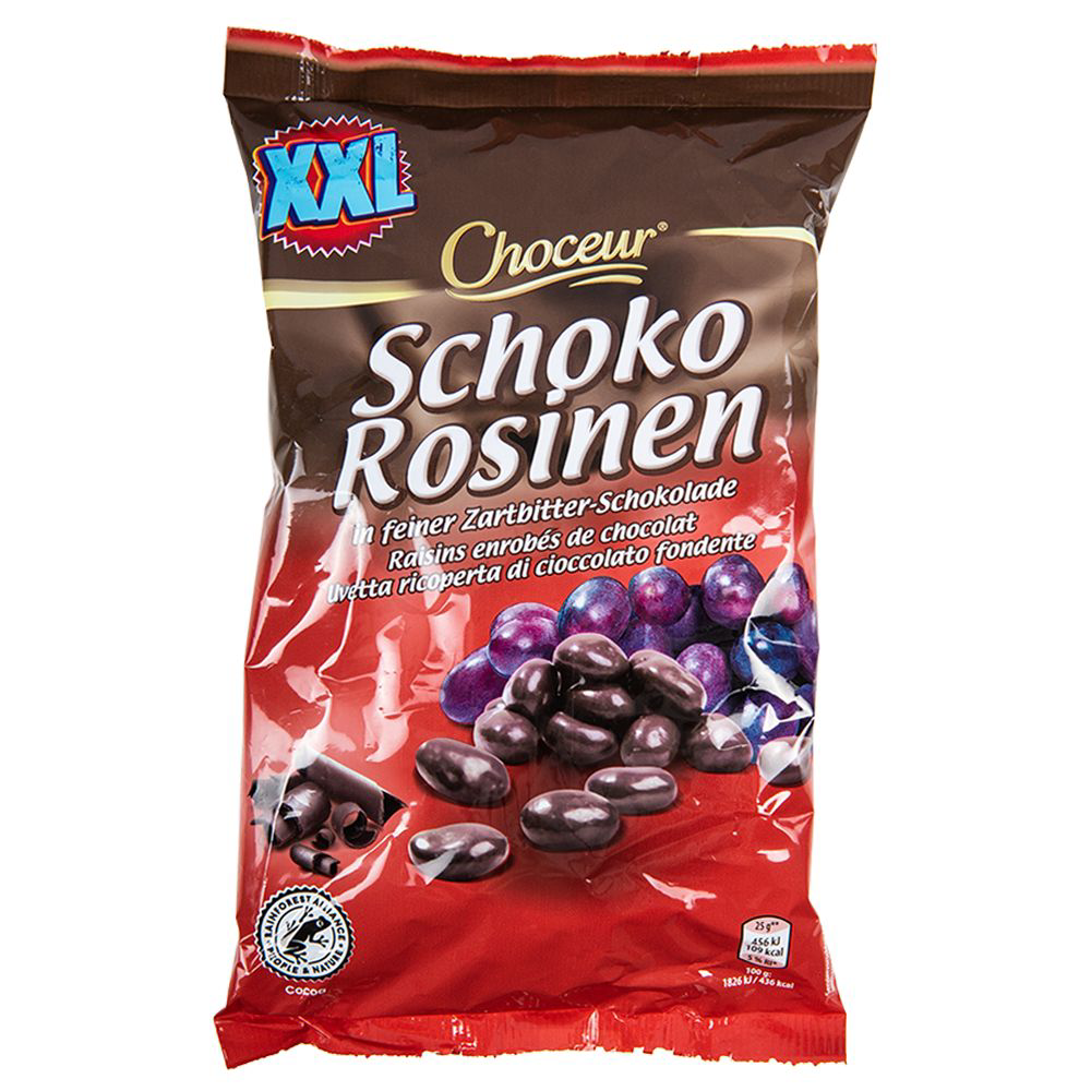 ROKSH Schokoriegel &amp; Co CHOCEUR Schoko Rosinen in Zartbitterschokolade