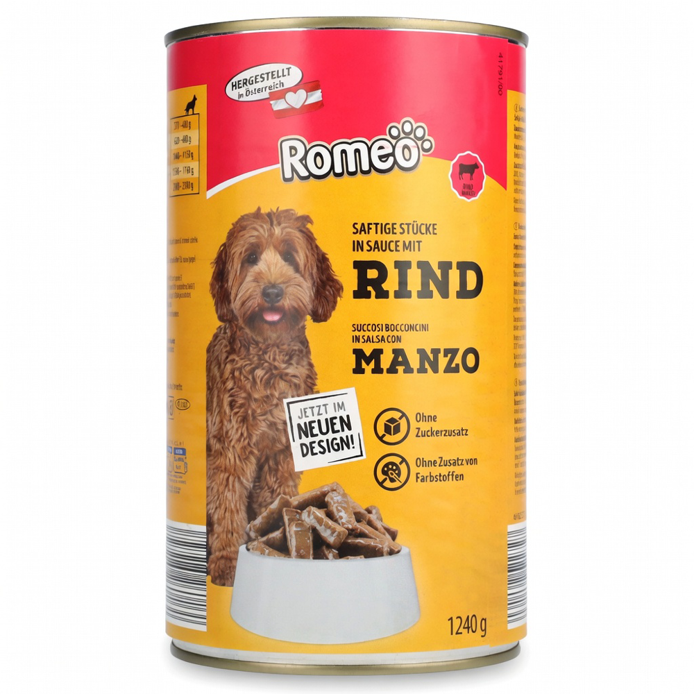 ROMEO CLASSIC Hundefutternass Rind