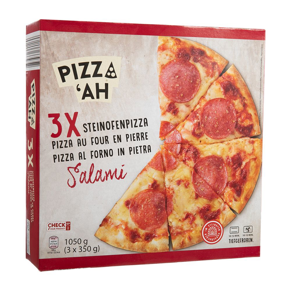 ROKSH Pizza & Fertiggerichte PIZZ‘AH Salami 3 Stück 1kg