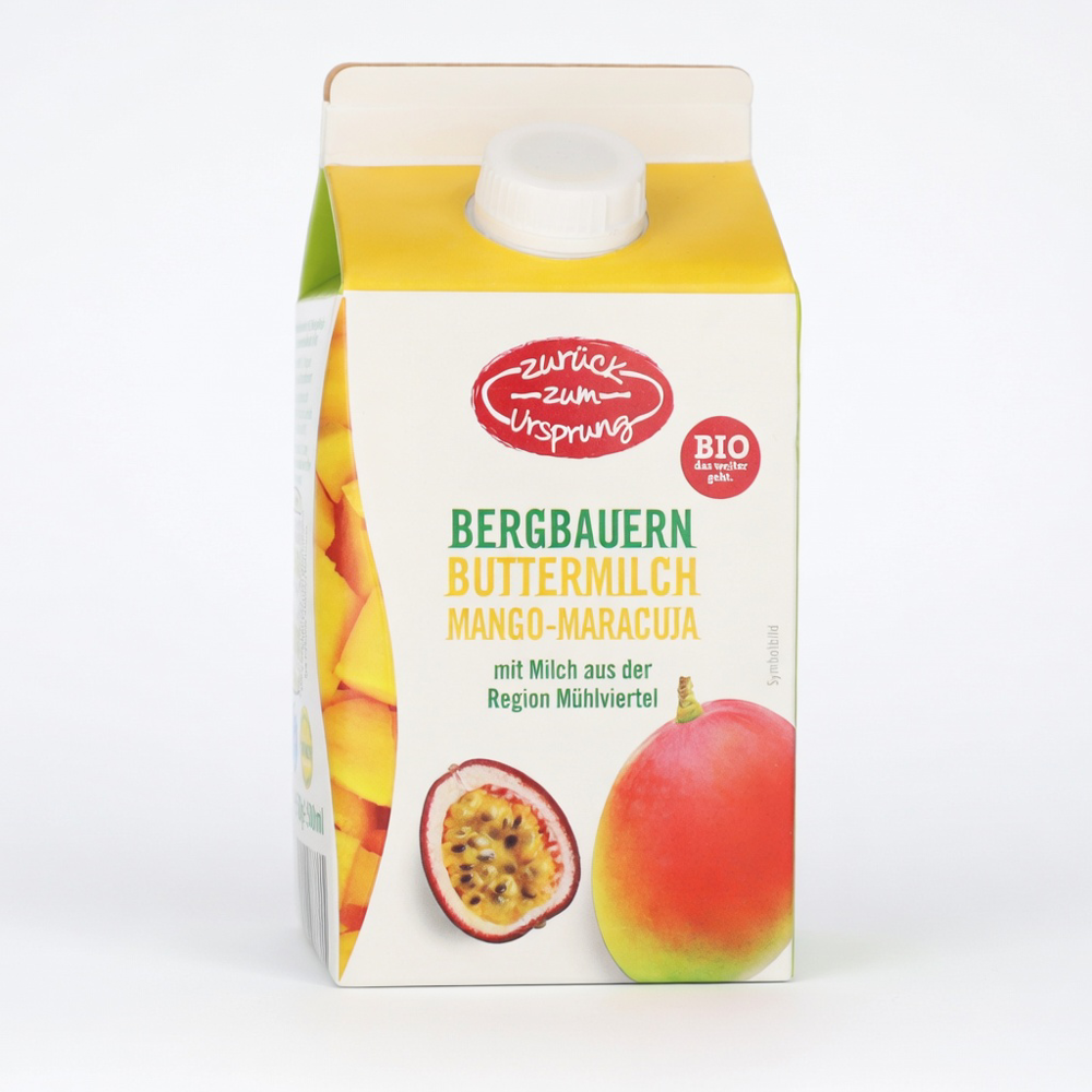 ZURÜCK ZUM URSPRUNG Buttermilch Mango Maracuja Bio