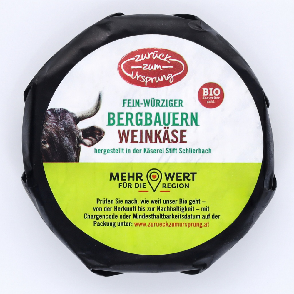 ZURÜCK ZUM URSPRUNG Weichkaese Weinkaese Bio