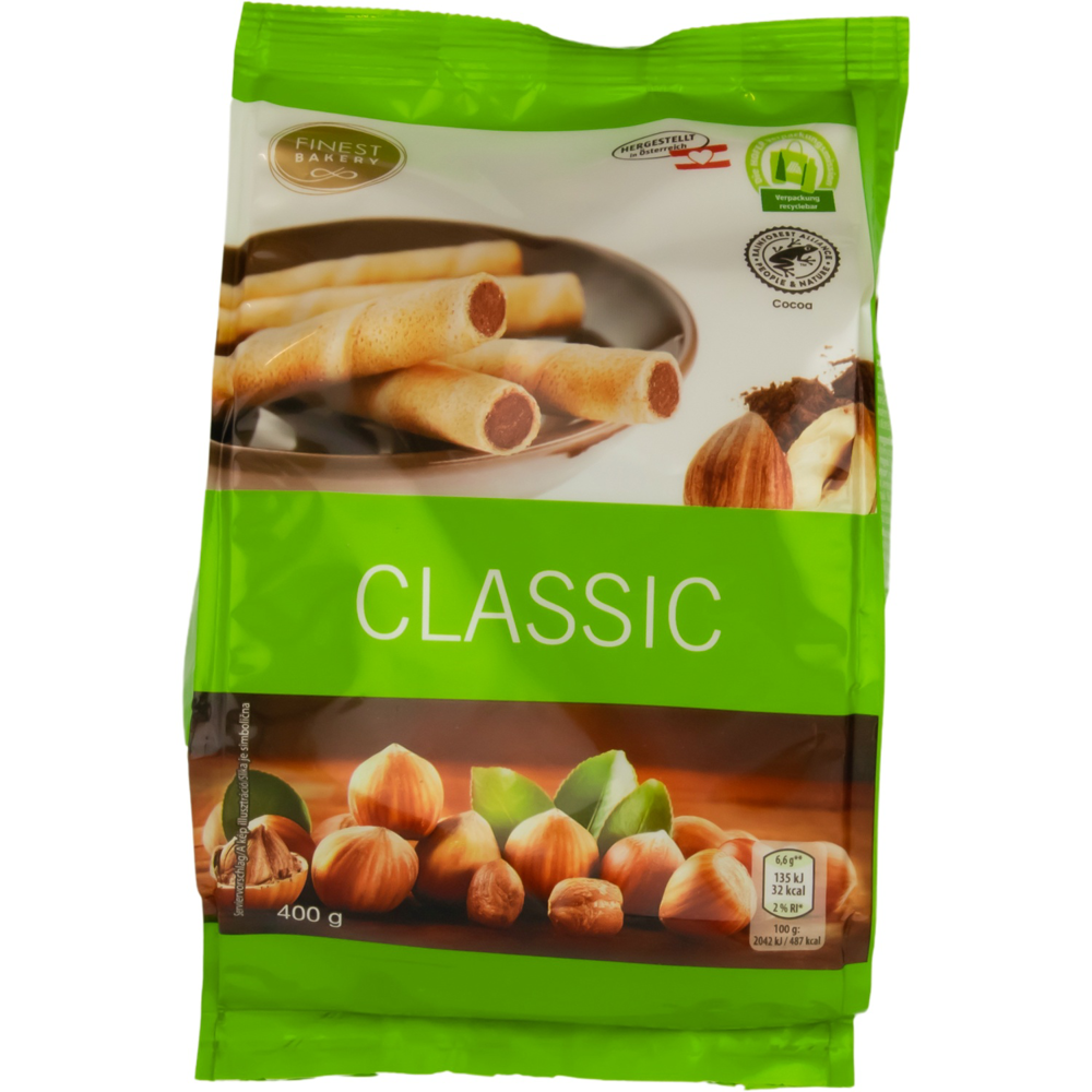 ROKSH Waffeln FINEST BAKERY Waffelröllchen Classic 400g