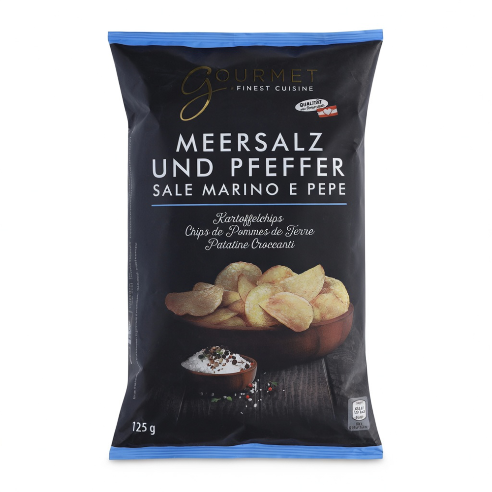 Kartoffelchips Meersalz Pfeffer