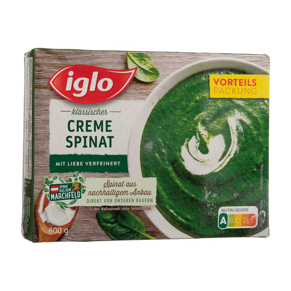 ROKSH Gemüse &amp; Obst IGLO Creme Spinat 600g HOFER