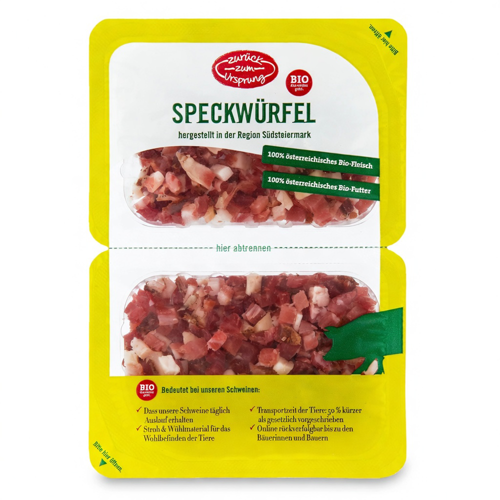 ZURÜCK ZUM URSPRUNG Speckwuerfel Bio