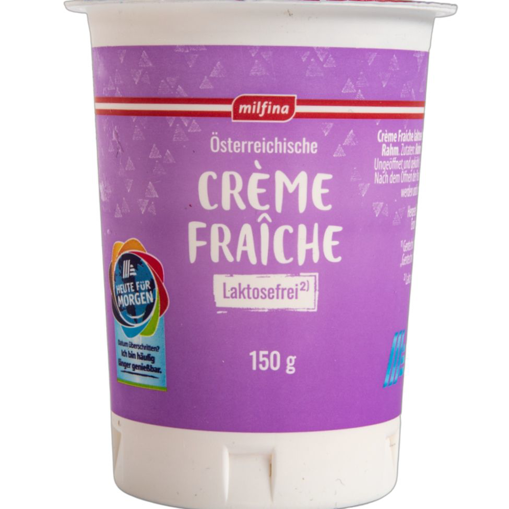 ROKSH Joghurt & Topfen MILFINA Crème Fraîche laktosefrei 150g