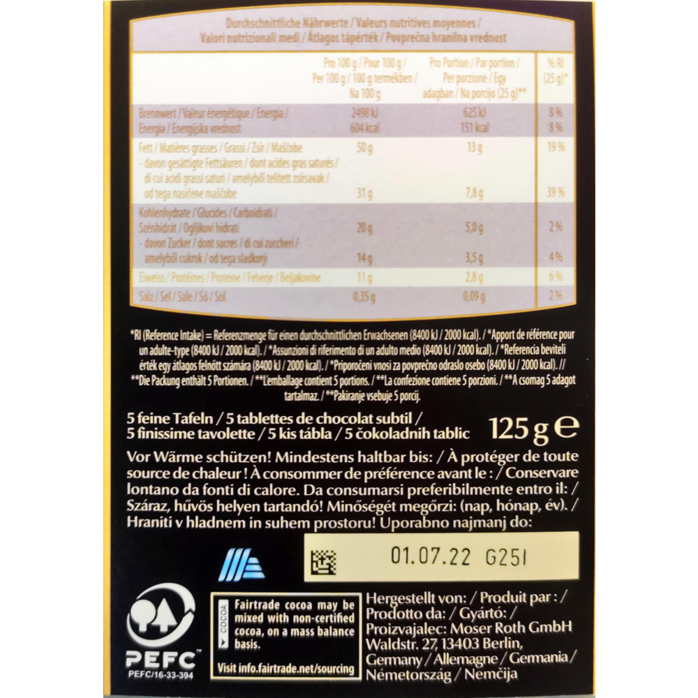 Moser Roth Edel Bitter 85% Kakao – HTITLI