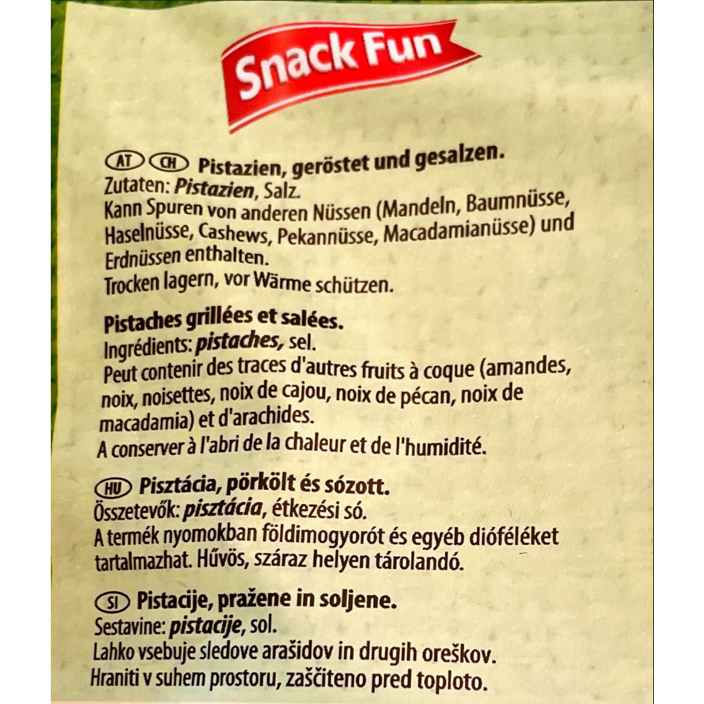 Roksh N Sse Snack Fun Pistazien Ger Stet Und Gesalzen G Hofer