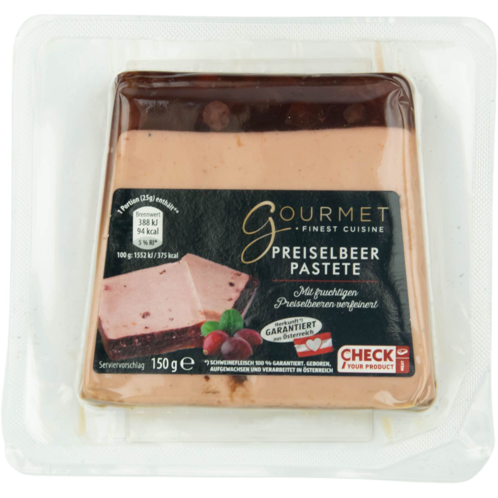 ROKSH Streichwurst &amp; Pasteten GOURMET Preiselbeer Pastete 150g