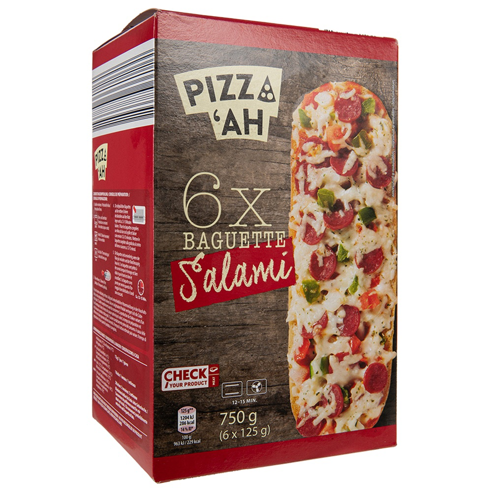ROKSH Pizza & Fertiggerichte PIZZ‘AH Baguettes Salami 6x125g