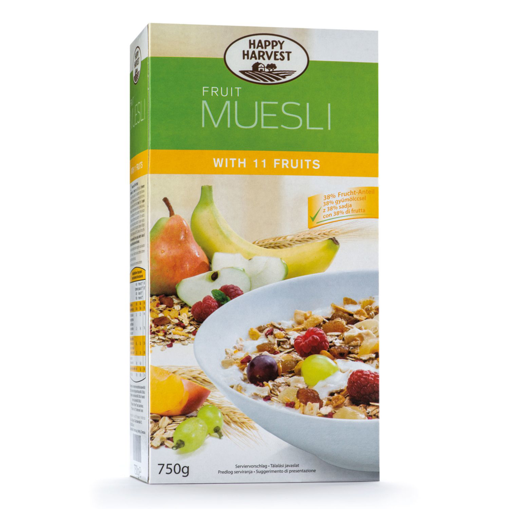 ROKSH Müsli Cerealien HAPPY HARVEST Müsli mit Früchten und