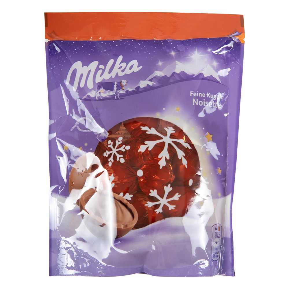 ROKSH Weihnachten MILKA Feine Kugeln Noisette 90g