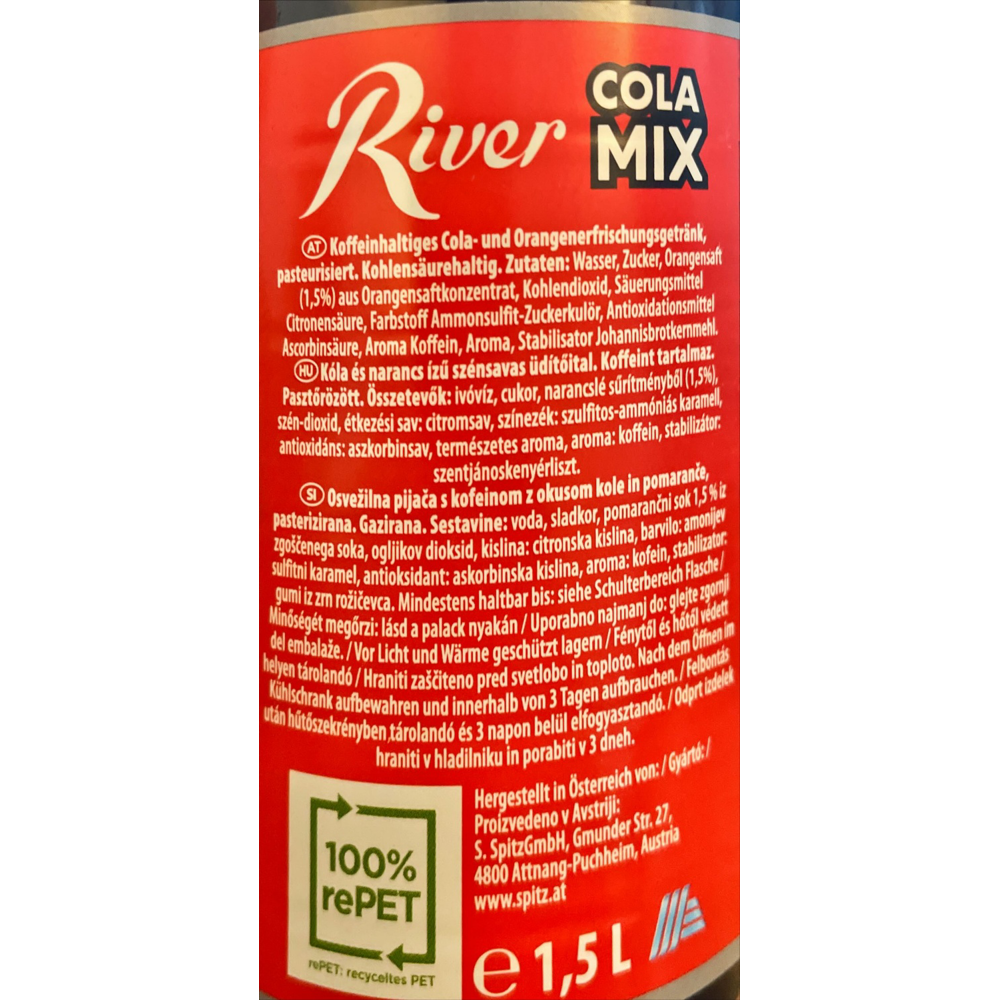 ROKSH Softdrinks RIVER Cola Mix 1,5l