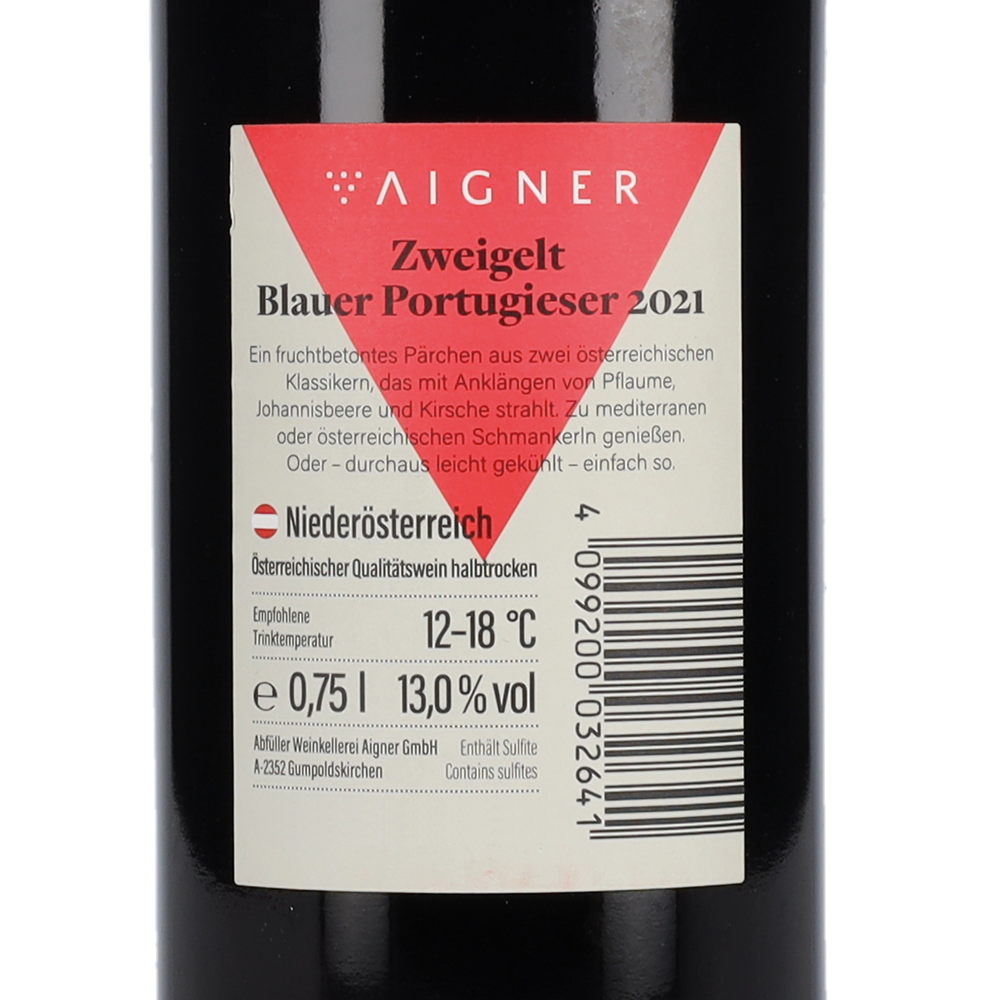 ROKSH Rotweine AIGNER Zweigelt Blauer Portugieser halbtrocken 0,75l