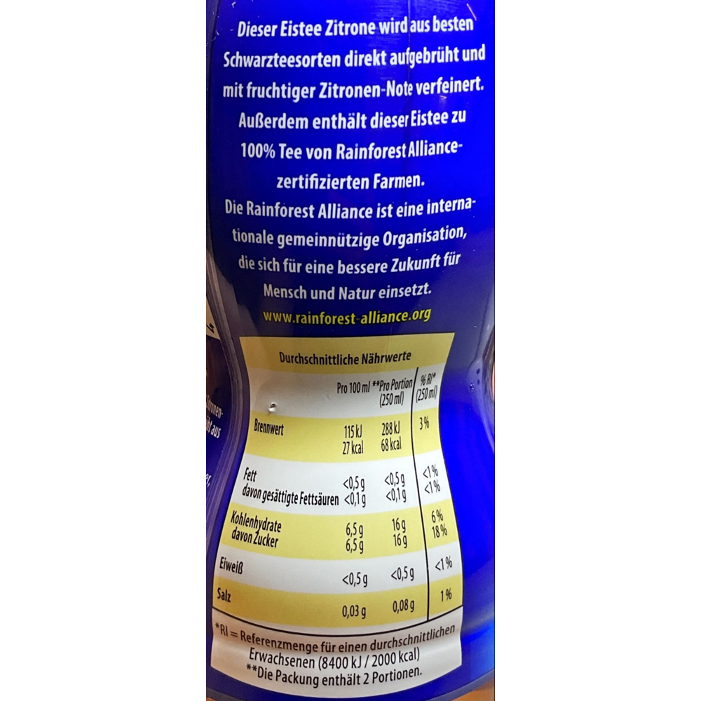 ROKSH Softdrinks Eistee Zitrone 0,5l