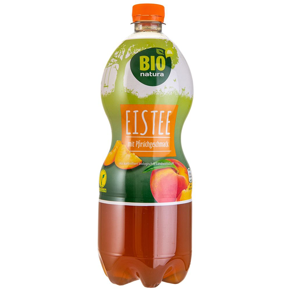 ROKSH Softdrinks BIO NATURA Eistee mit Pfirsichgeschmack 1l