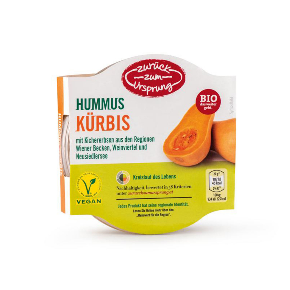 ROKSH Aufstriche & Co ZURÜCK ZUM URSPRUNG Bio Hummus Kürbis 150g