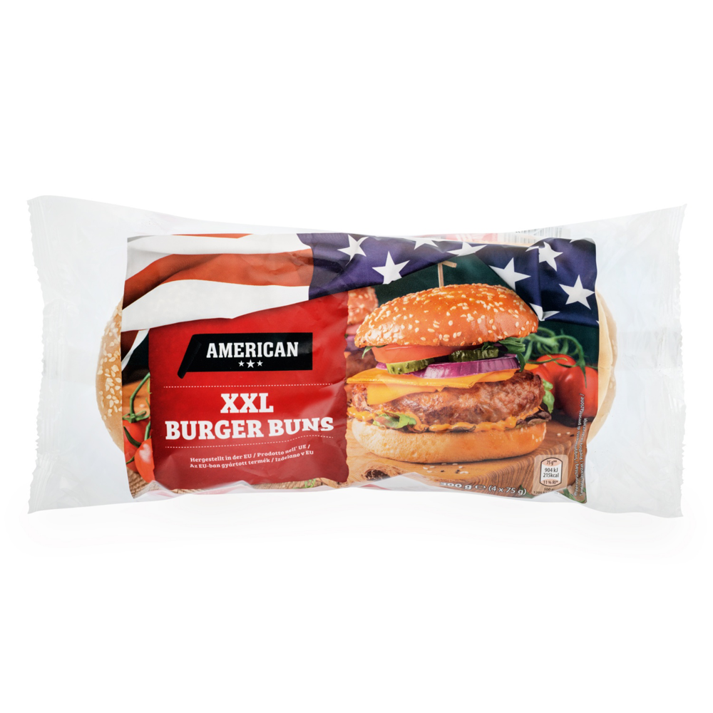 ROKSH Brot & Gebäck AMERICAN XXL Hamburger Buns 300g