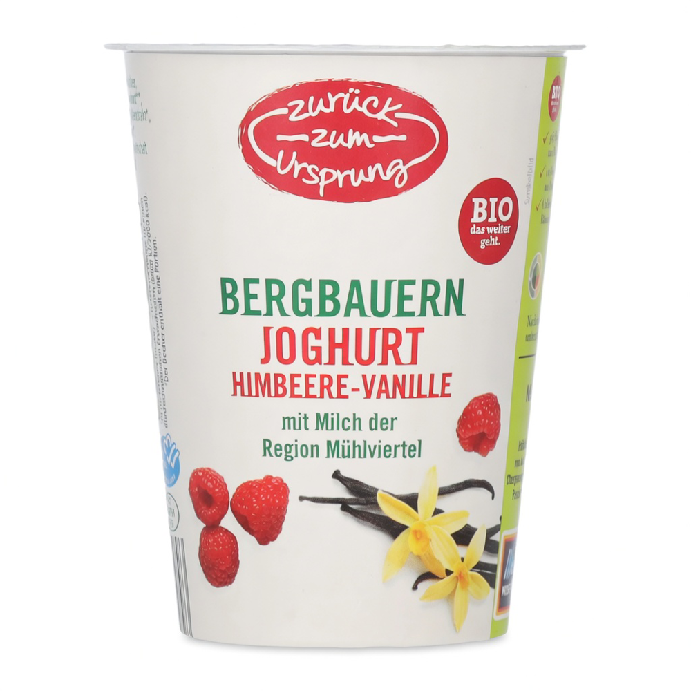 ZURÜCK ZUM URSPRUNG Joghurt Vanille Himbeer Bio