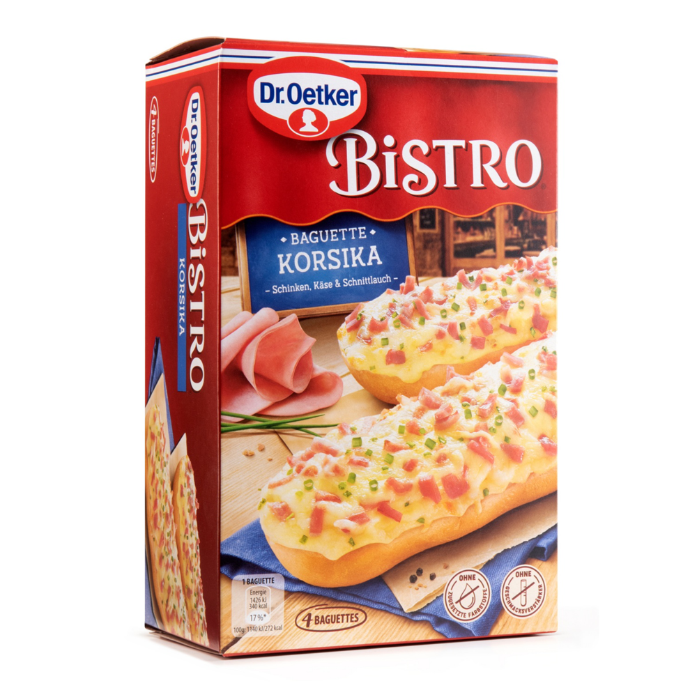 Bistro Pizza Korsika & ROKSH Baguette, OETKER Fertiggerichte DR.