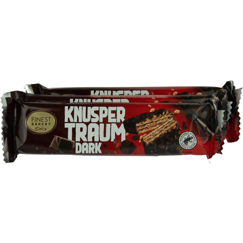 ROKSH Waffeln FINEST BAKERY Knuspertraum Dark 3 Stück 120g