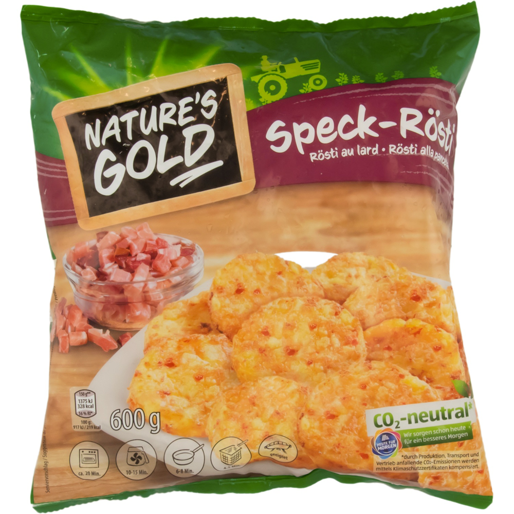 ROKSH Gemüse &amp; Obst NATURE&amp;#39;S GOLD Speck Rösti 600g HOFER