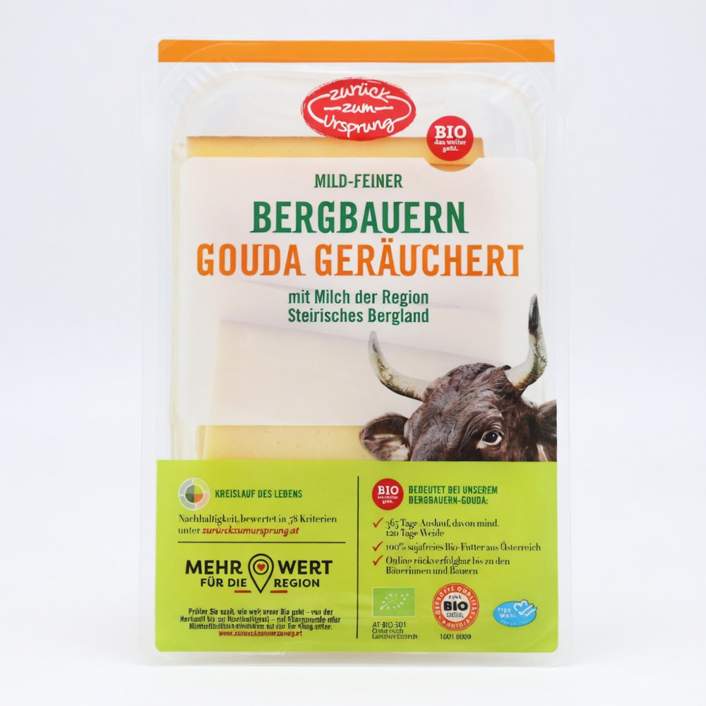 ZURÜCK ZUM URSPRUNG Gouda Geraeuchert Bio