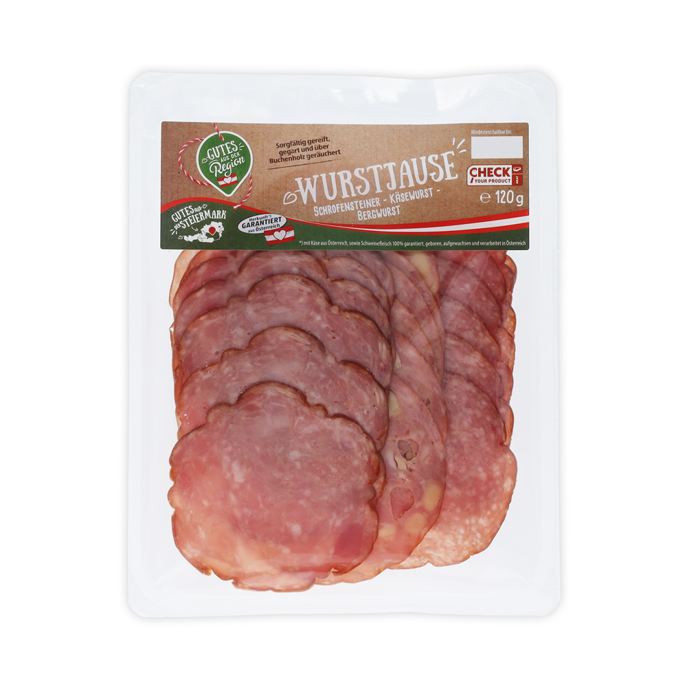 ROKSH Wurst geschnitten GUTES AUS DER REGION Wurstjause 120g