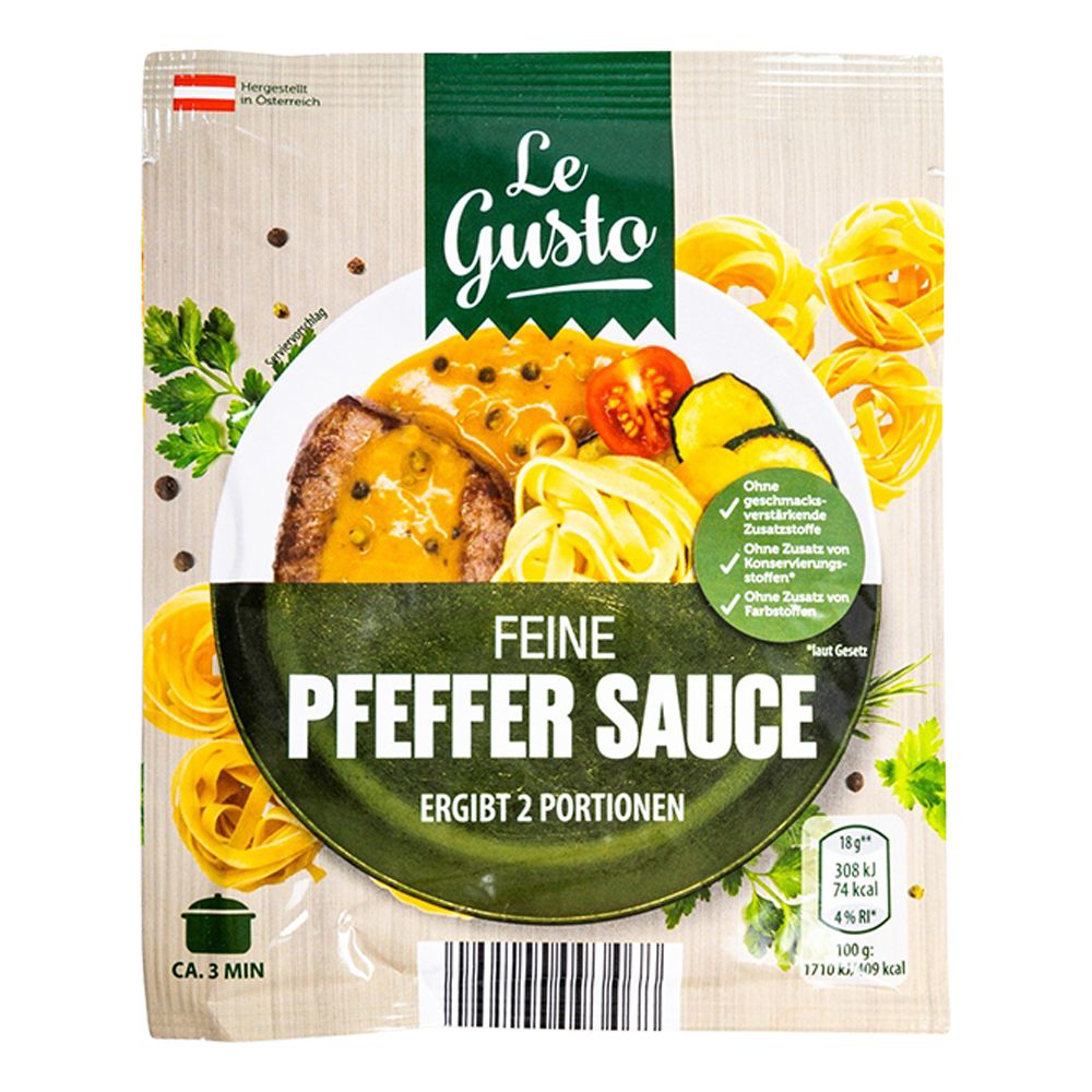 Roksh Fertiggerichte And Suppen Le Gusto Feine Pfeffer Sauce 36g Hofer