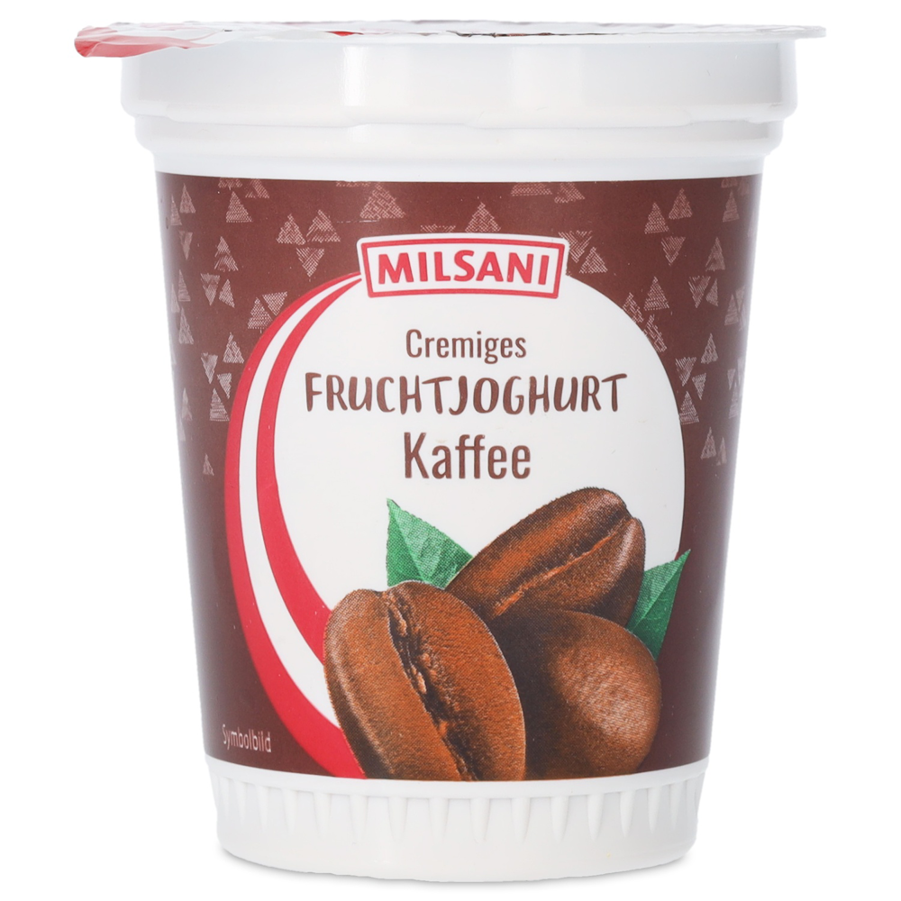 Austria product data sample: MILFINA Fruchtjoghurt Kaffee 180g