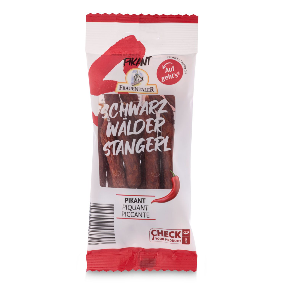 ROKSH Stangenwurst FRAUENTALER Schwarzwälder Stangerl Pikant 100g