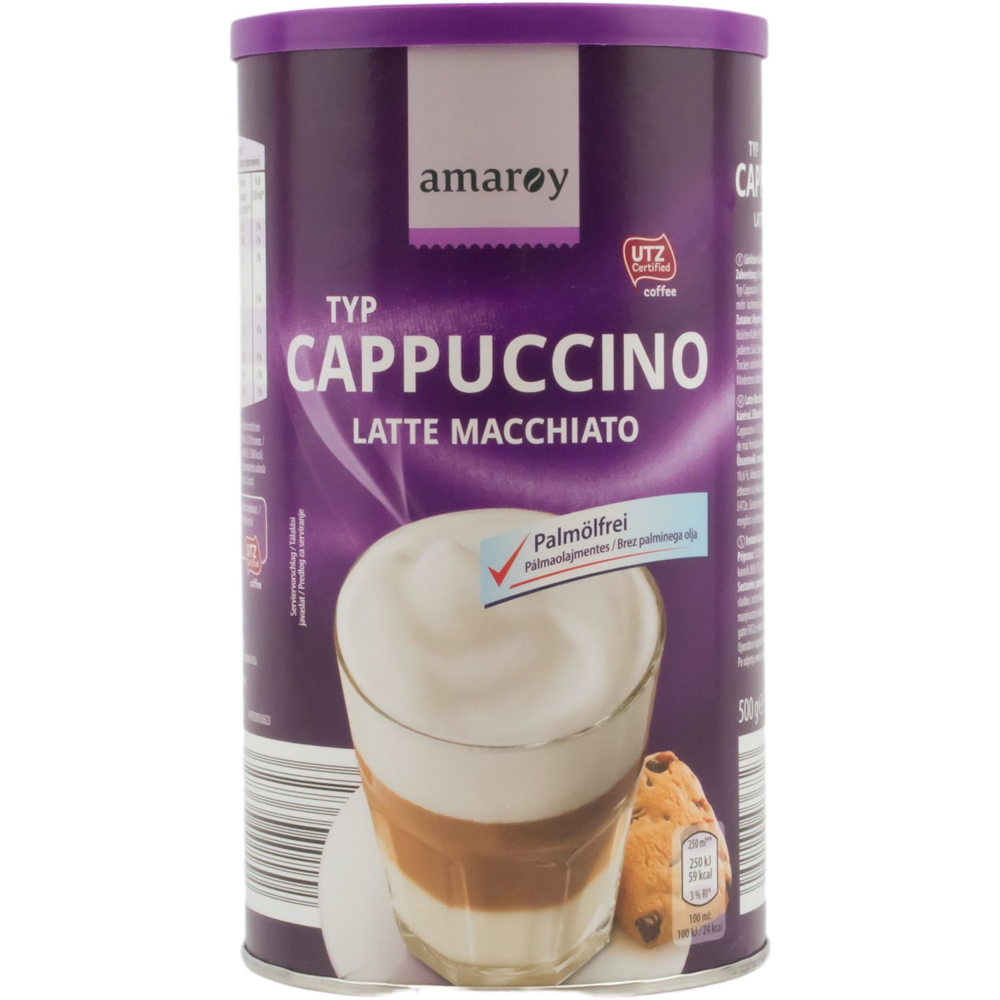 ROKSH Kaffee Kakao Co AMAROY Cappuccino Latte Macchiato 500 G