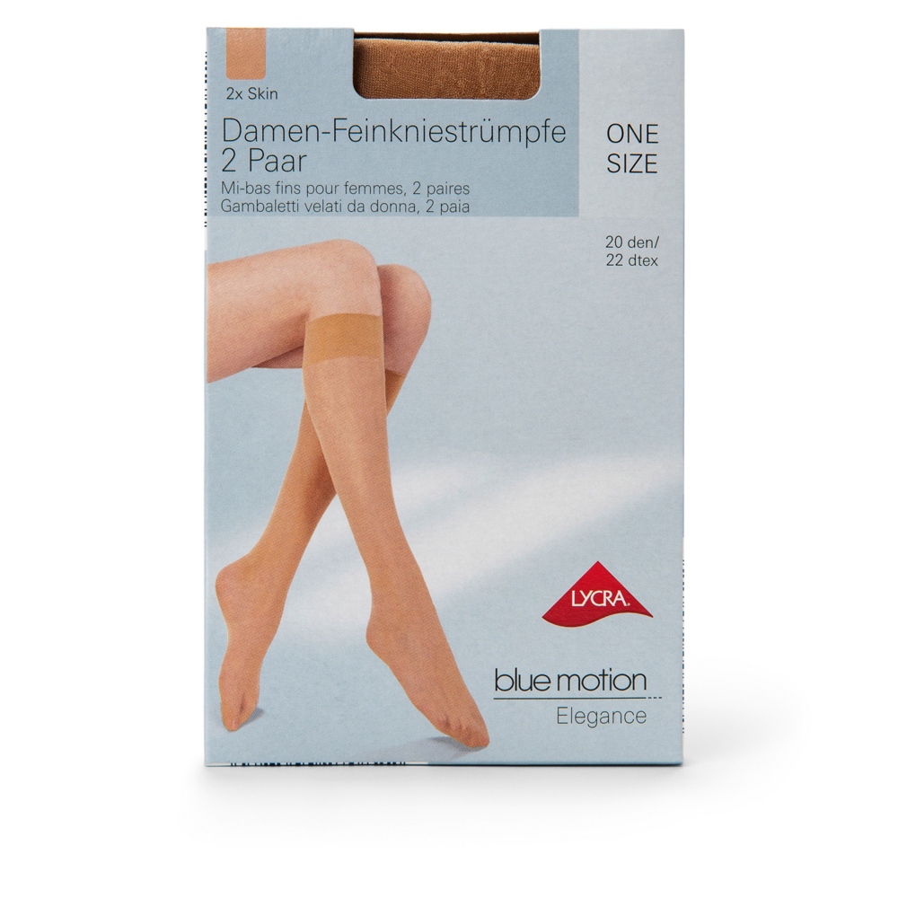 BLUE MOTION Elegance Damen-Feinkniestrümpfe Skin 2 Paar